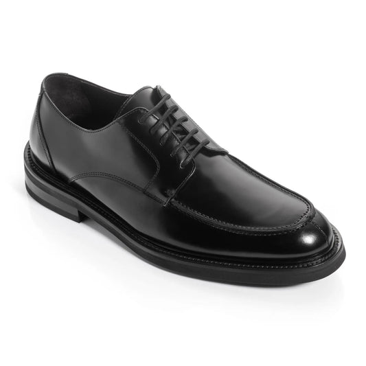 To Boot New York Curtis Black Calf Leather Apron Toe Derby Oxford