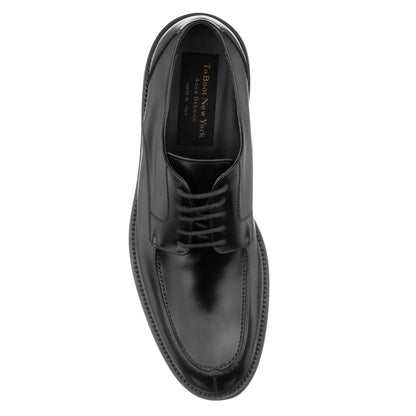 To Boot New York Curtis Black Calf Leather Apron Toe Derby Oxford