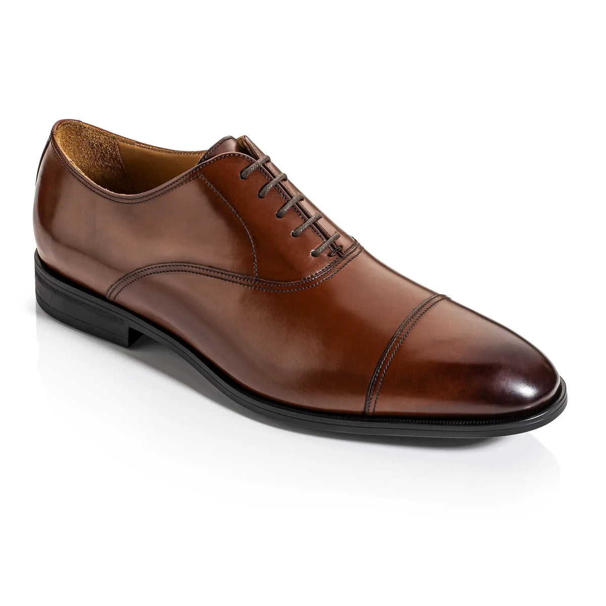 To Boot New York Dale Cognac Calf Leather Cap Toe Oxford