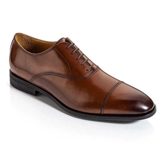 To Boot New York Dale Cognac Calf Leather Cap Toe Oxford