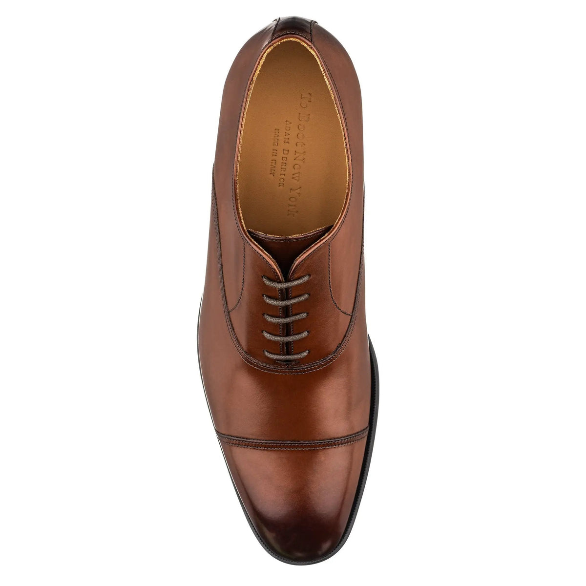 To Boot New York Dale Cognac Calf Leather Cap Toe Oxford