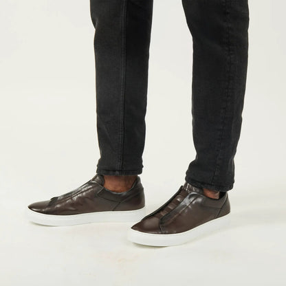 To Boot New York Ainsworth Dark Brown Elastic Slip-On Sneaker