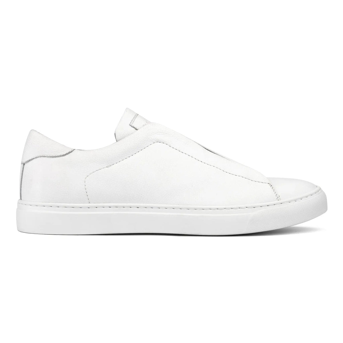 To Boot New York Bolla White Soft Calf Elastic Slip-On Sneaker