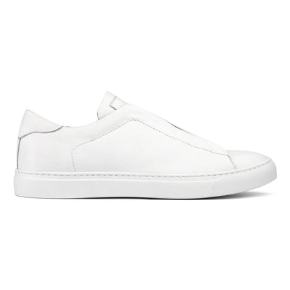 To Boot New York Bolla White Soft Calf Elastic Slip-On Sneaker