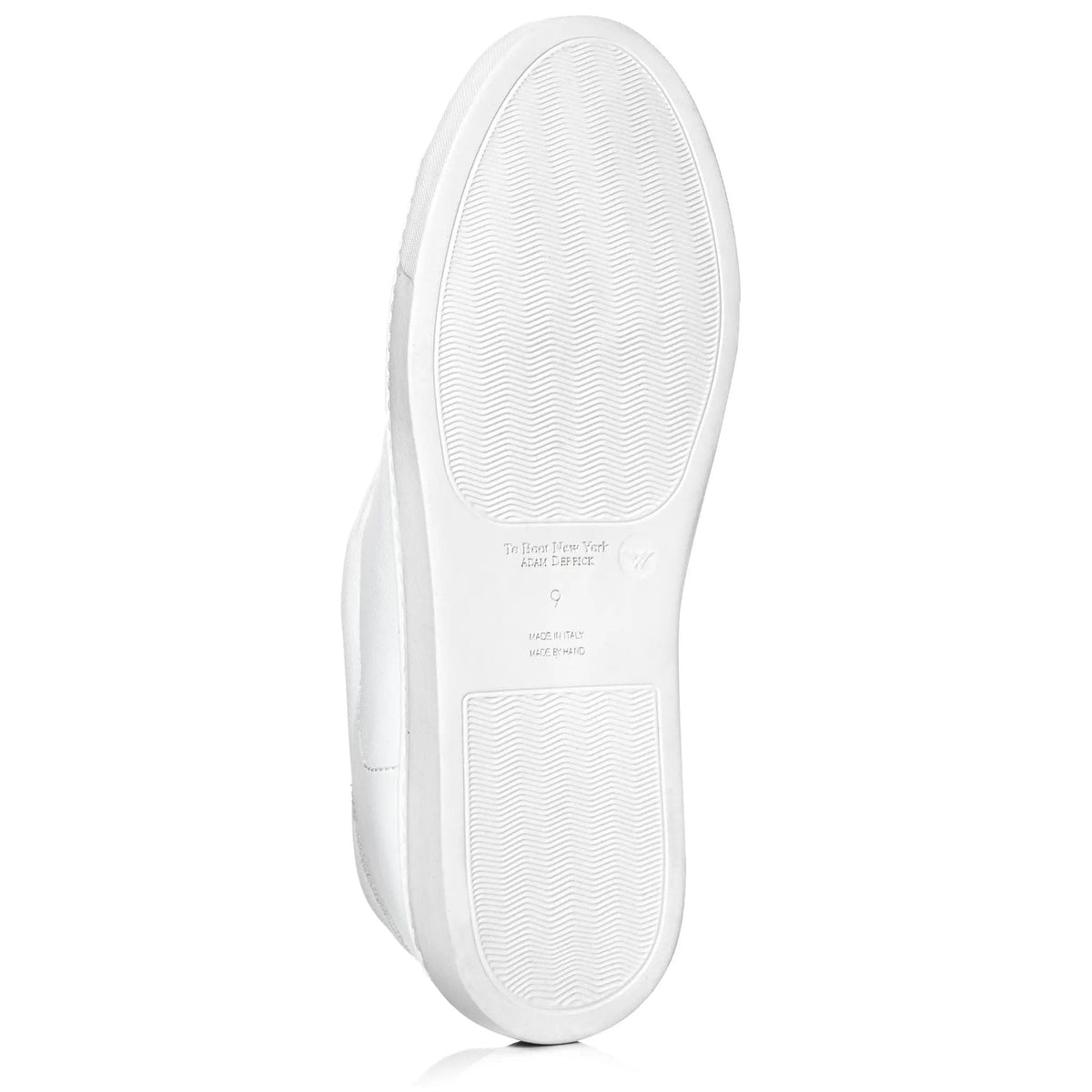To Boot New York Bolla White Soft Calf Elastic Slip-On Sneaker
