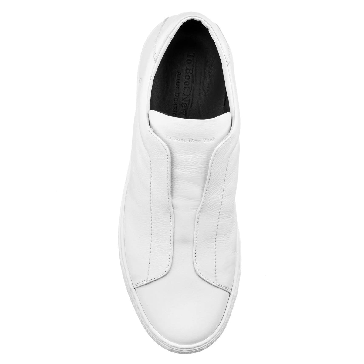 To Boot New York Cale White Calf Elastic Sneaker