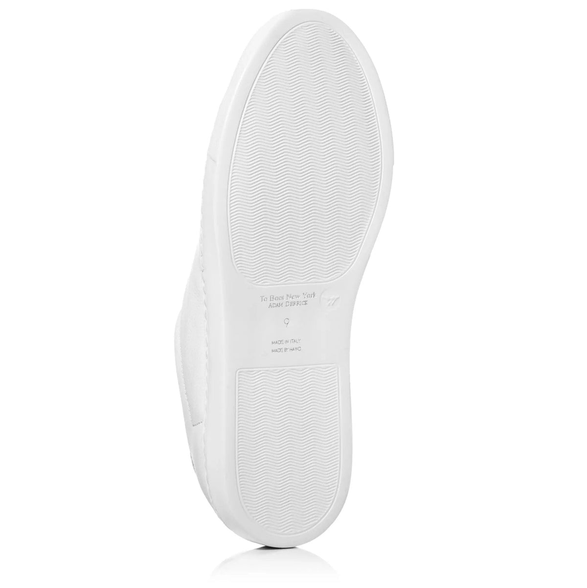 To Boot New York Cale White Calf Elastic Sneaker