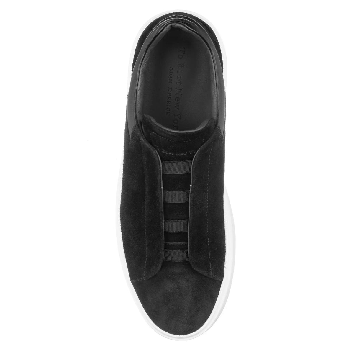To Boot New York Campion Black Suede Elastic Slip-On Sneaker