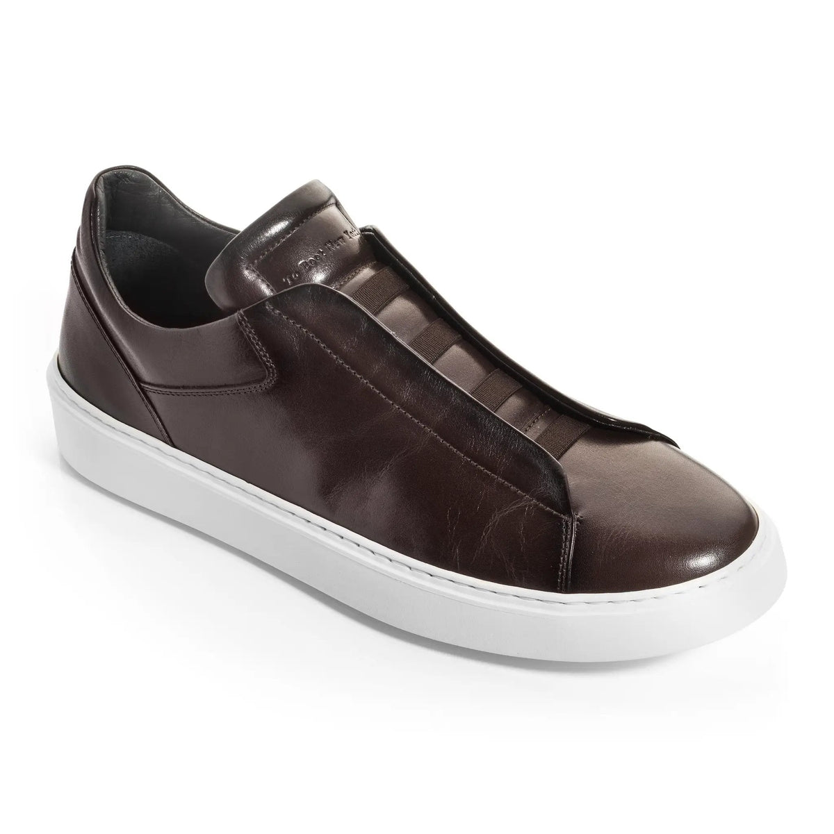 To Boot New York Campion Brown Calf Leather Elastic Slip-On Sneaker