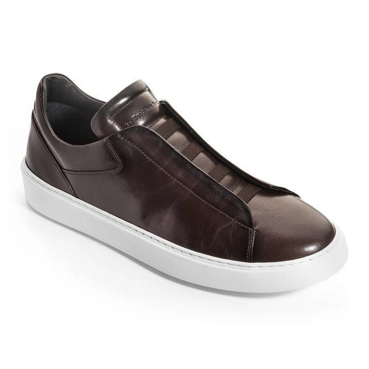 To Boot New York Campion Brown Calf Leather Elastic Slip-On Sneaker