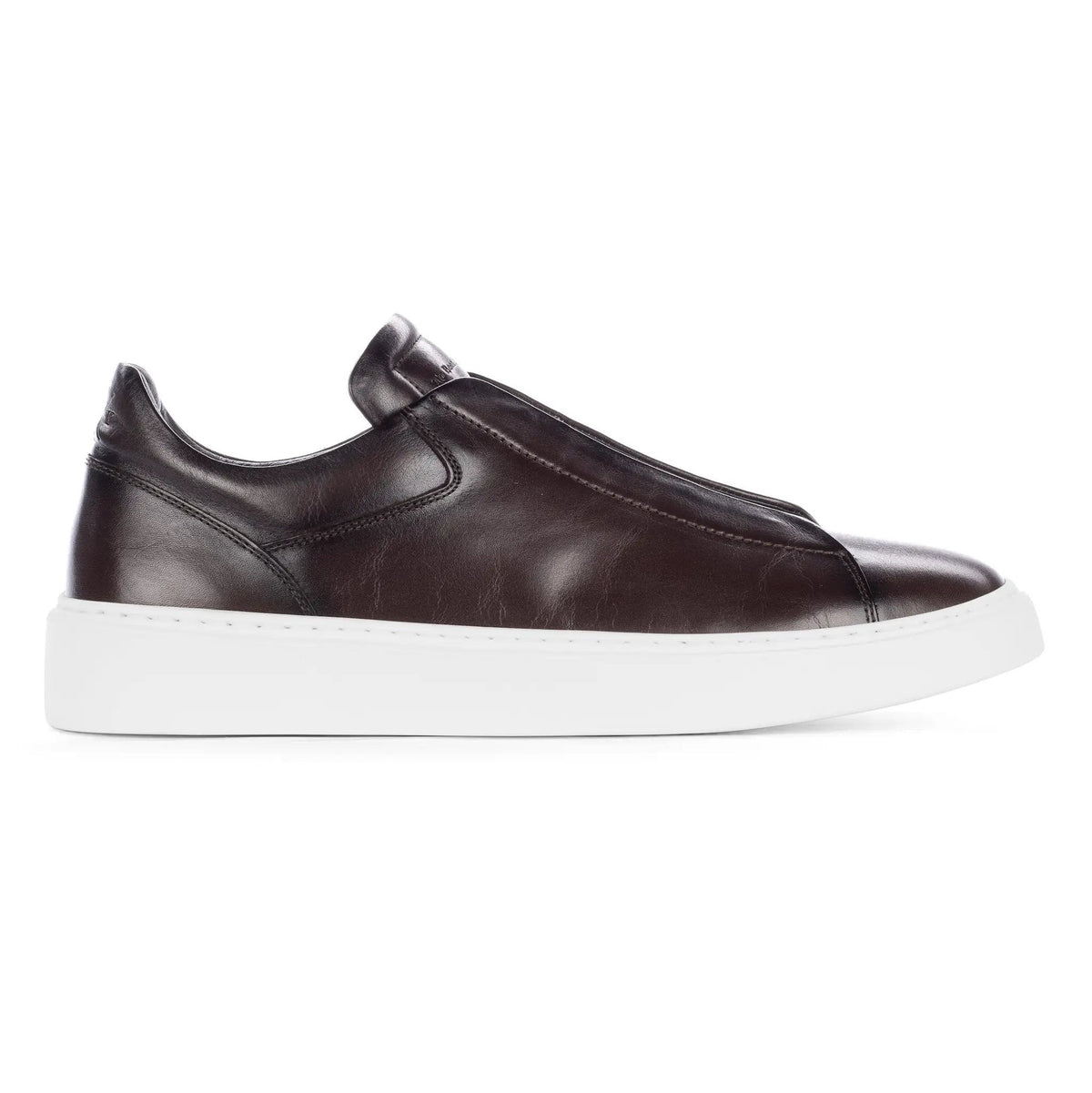 To Boot New York Campion Brown Calf Leather Elastic Slip-On Sneaker