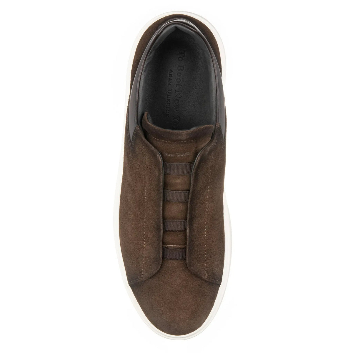 To Boot New York Campion Brown Suede Elastic Slip-On Sneaker