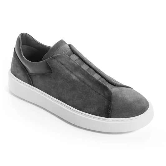 To Boot New York Campion Grey Aero Suede Elastic Slip-On Sneaker