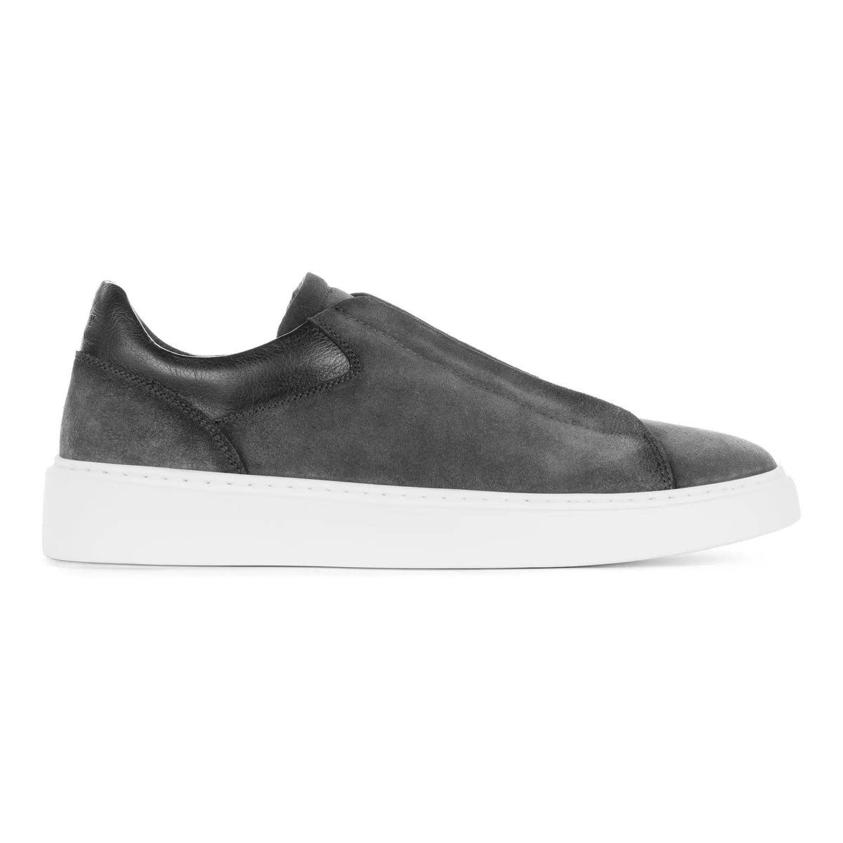 To Boot New York Campion Grey Aero Suede Elastic Slip-On Sneaker