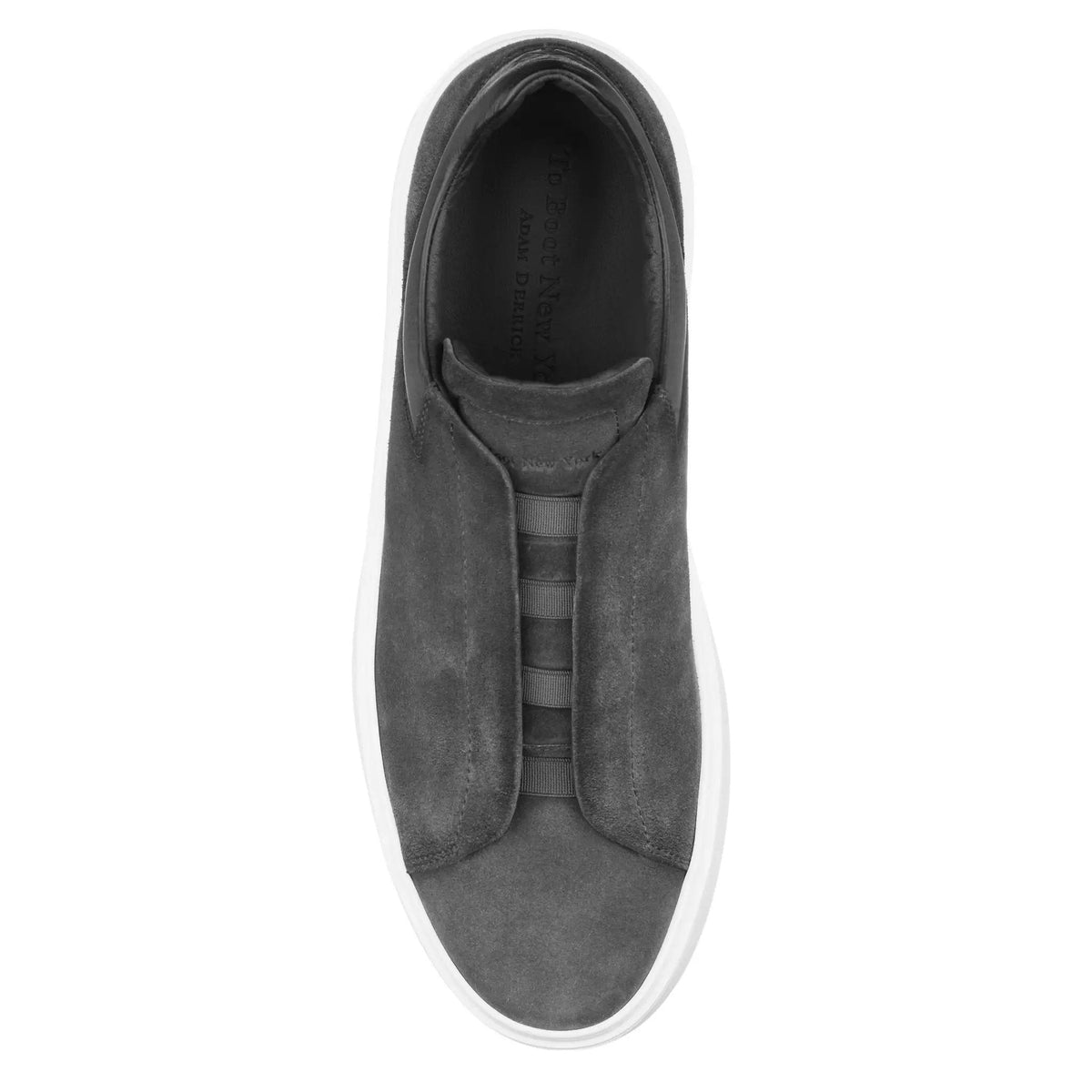 To Boot New York Campion Grey Aero Suede Elastic Slip-On Sneaker