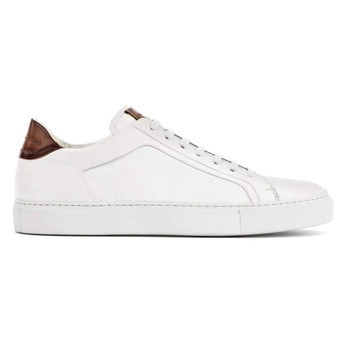 To Boot New York Carlin White Tumbled Calf Sneaker