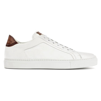 To Boot New York Carlin White Tumbled Calf Sneaker
