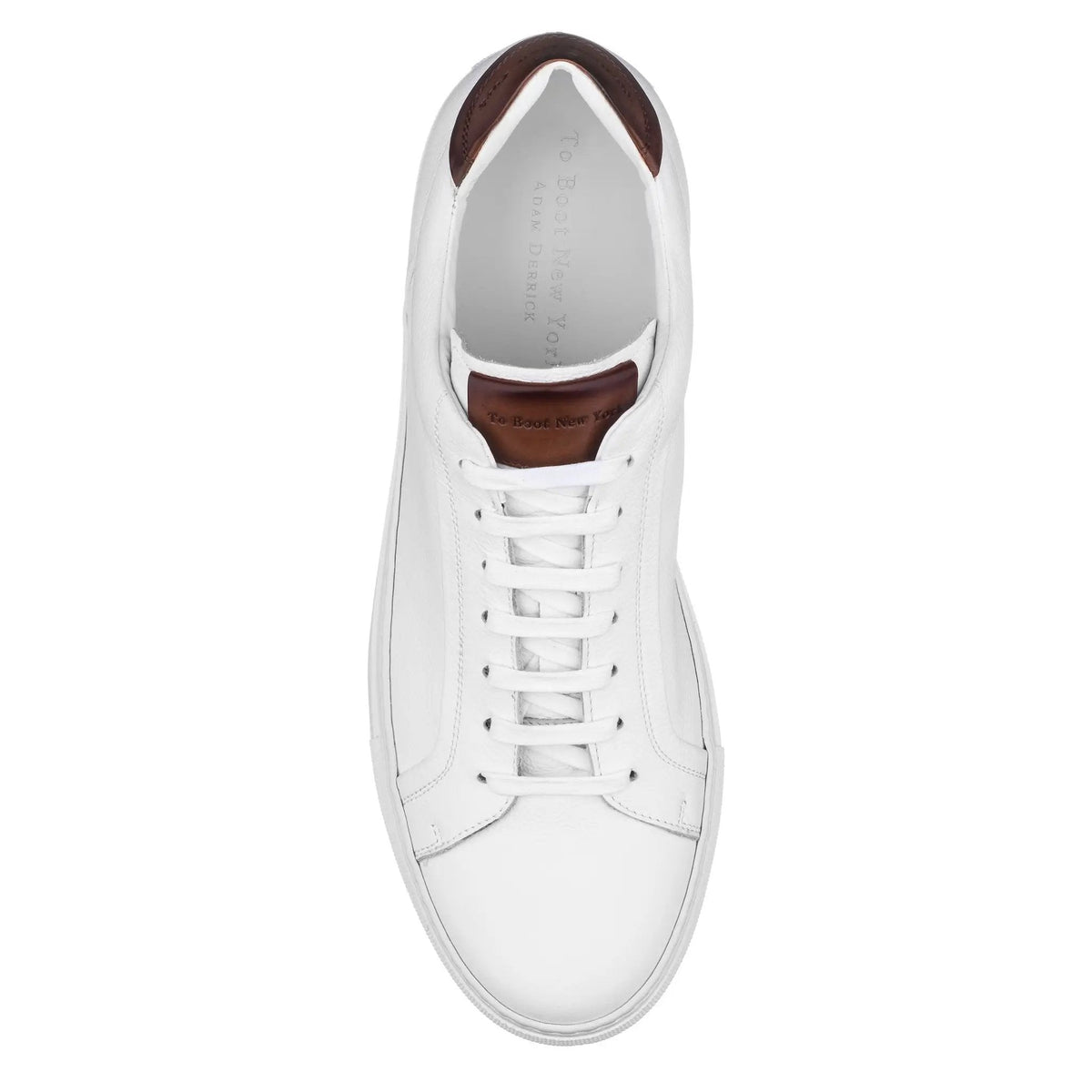 To Boot New York Carlin White Tumbled Calf Sneaker