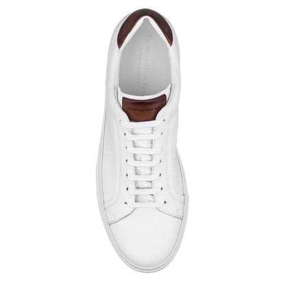 To Boot New York Carlin White Tumbled Calf Sneaker