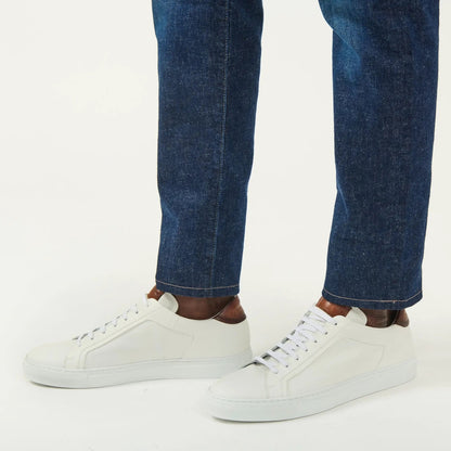 To Boot New York Carlin White Tumbled Calf Sneaker