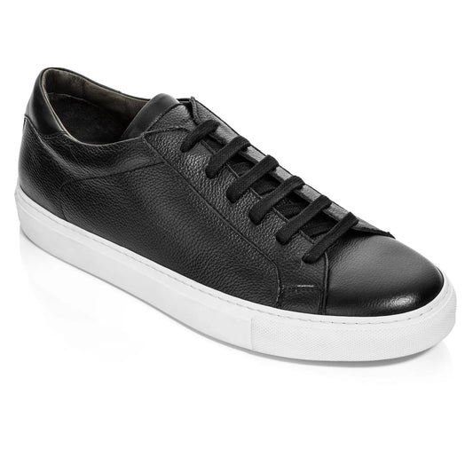 To Boot New York Castle Black Grain Leather Sneaker