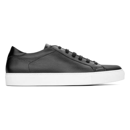 To Boot New York Castle Black Grain Leather Sneaker