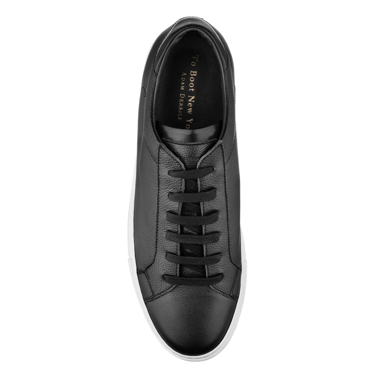 To Boot New York Castle Black Grain Leather Sneaker