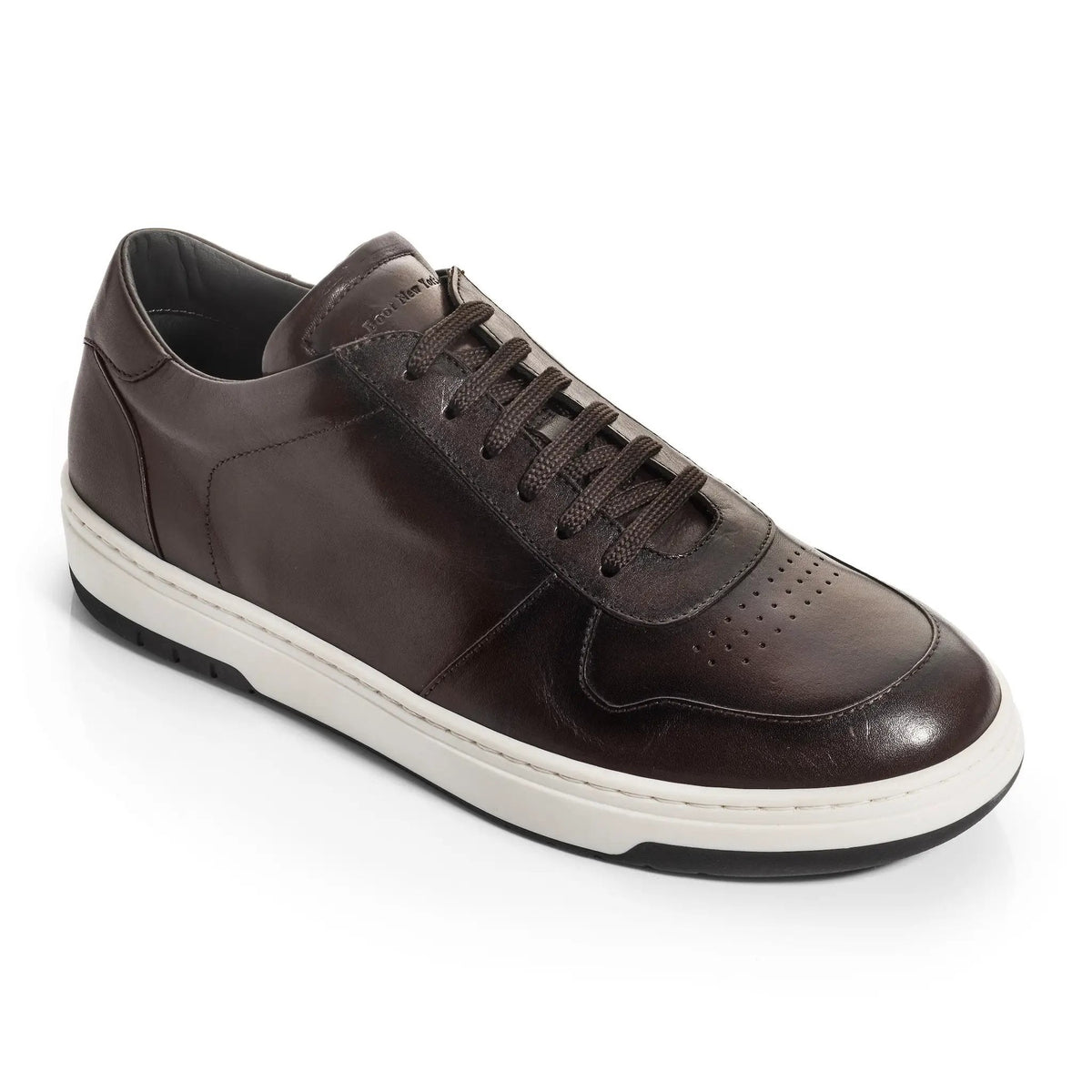 To Boot New York Colin Dark Brown Leather Court Sneaker