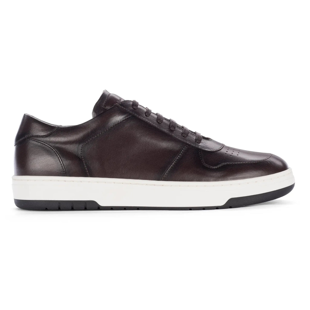 To Boot New York Colin Dark Brown Leather Court Sneaker