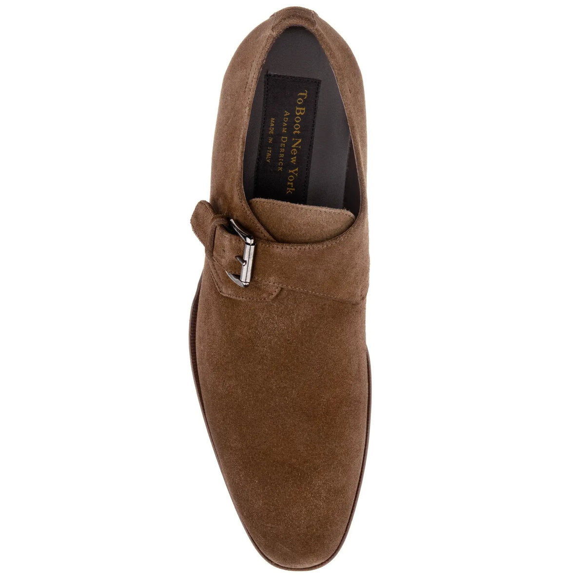 To Boot New York Bower Mid Brown Suede Monkstrap