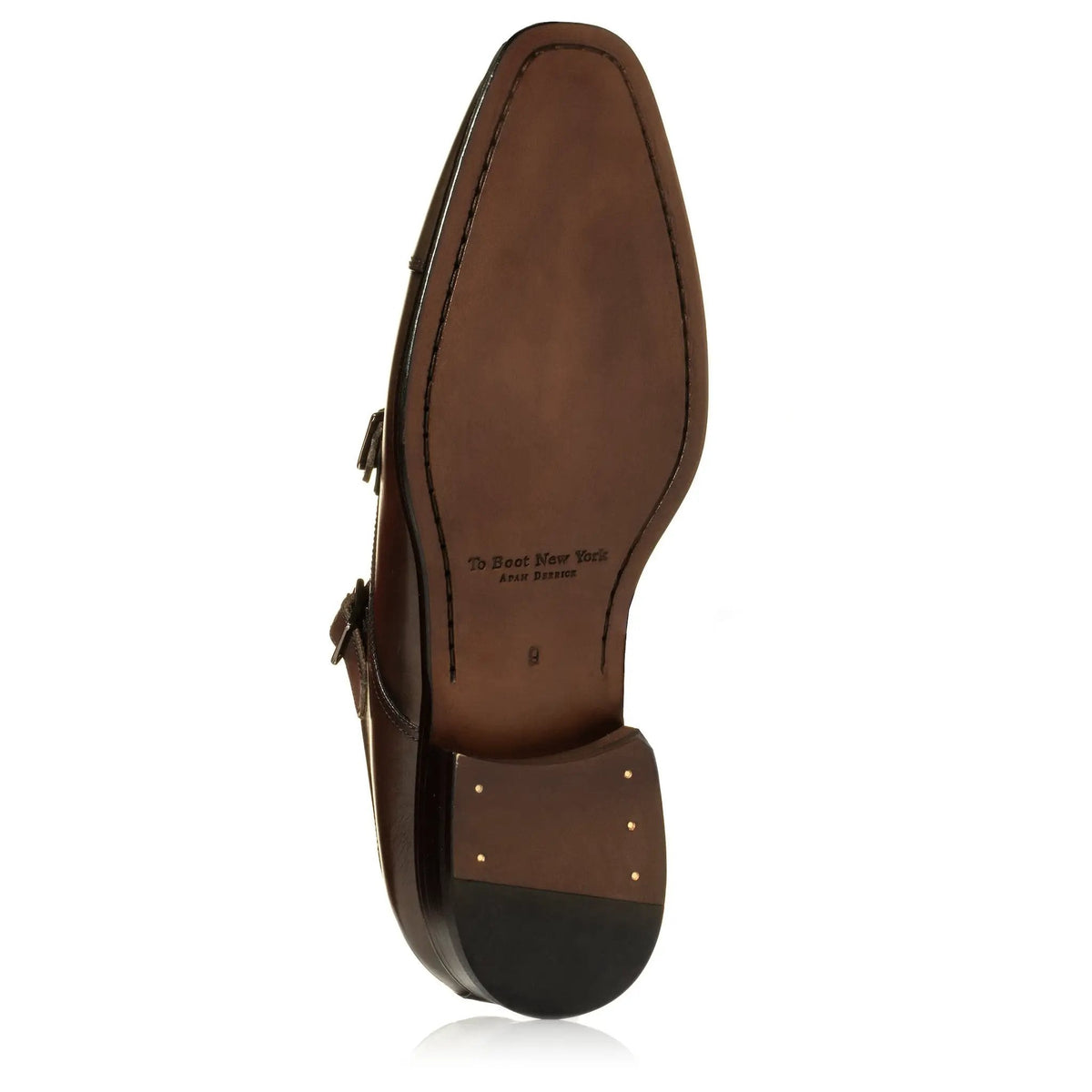 To Boot New York Dakota Ashen Brown Leather Cap Toe Double Monkstrap