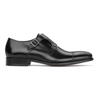 To Boot New York Grant Black Calf Cap Toe Double Monkstrap