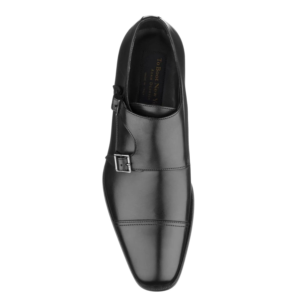To Boot New York Grant Black Calf Cap Toe Double Monkstrap