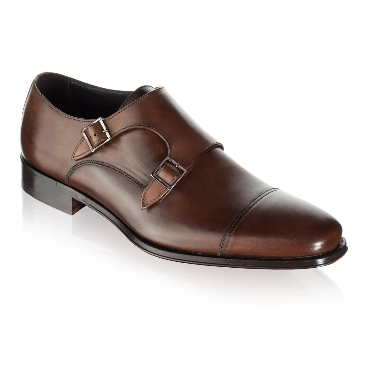 To Boot New York Grant Brown Calf Cap Toe Double Monkstrap