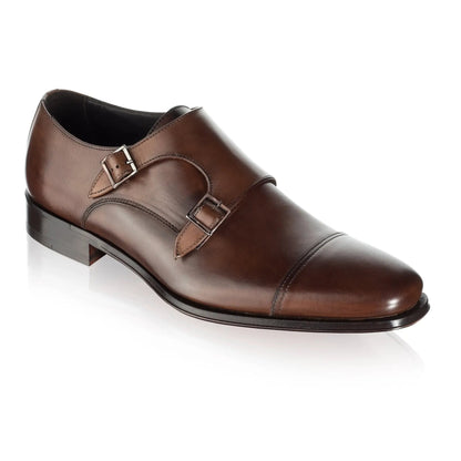 To Boot New York Grant Brown Calf Cap Toe Double Monkstrap