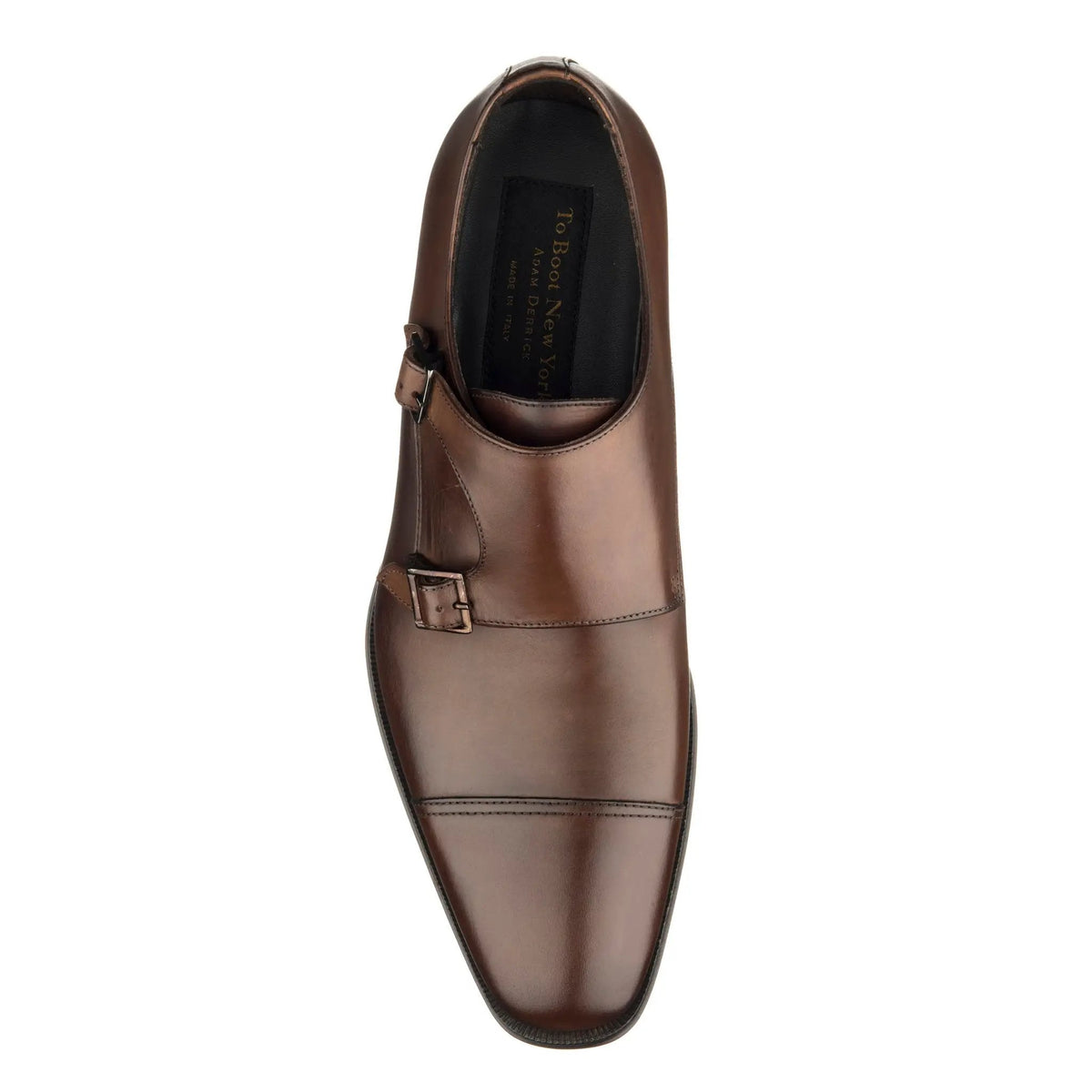 To Boot New York Grant Brown Calf Cap Toe Double Monkstrap