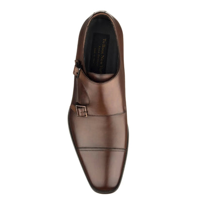 To Boot New York Grant Brown Calf Cap Toe Double Monkstrap