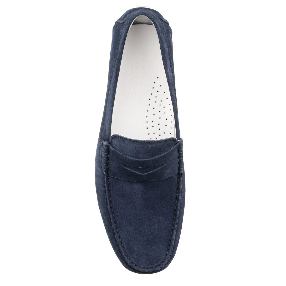 To Boot New York Carmel Blue Suede Penny Loafer Driving Shoe