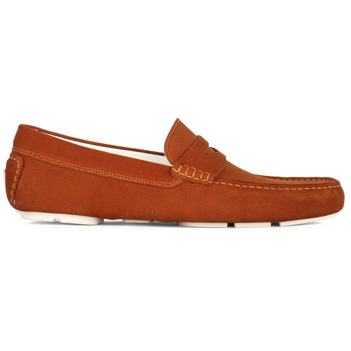 To Boot New York Carmel Orange Suede Penny Loafer Driving Shoe
