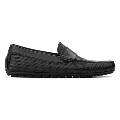 To Boot New York Magnus Black Embossed Driving Shoe