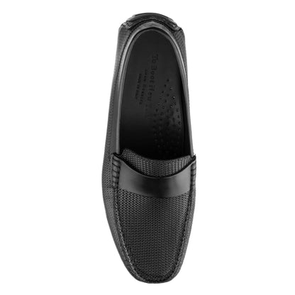 To Boot New York Magnus Black Embossed Driving Shoe