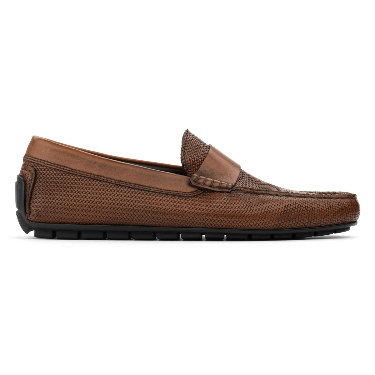 To Boot New York Magnus Burnished Tan Embossed Driving Shoe