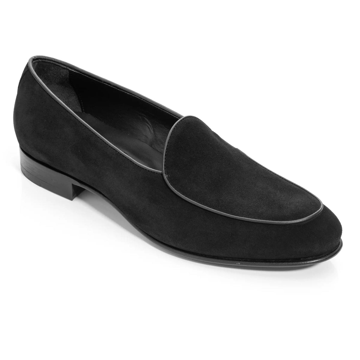 To Boot New York Gallagher Black Suede Belgian Loafer