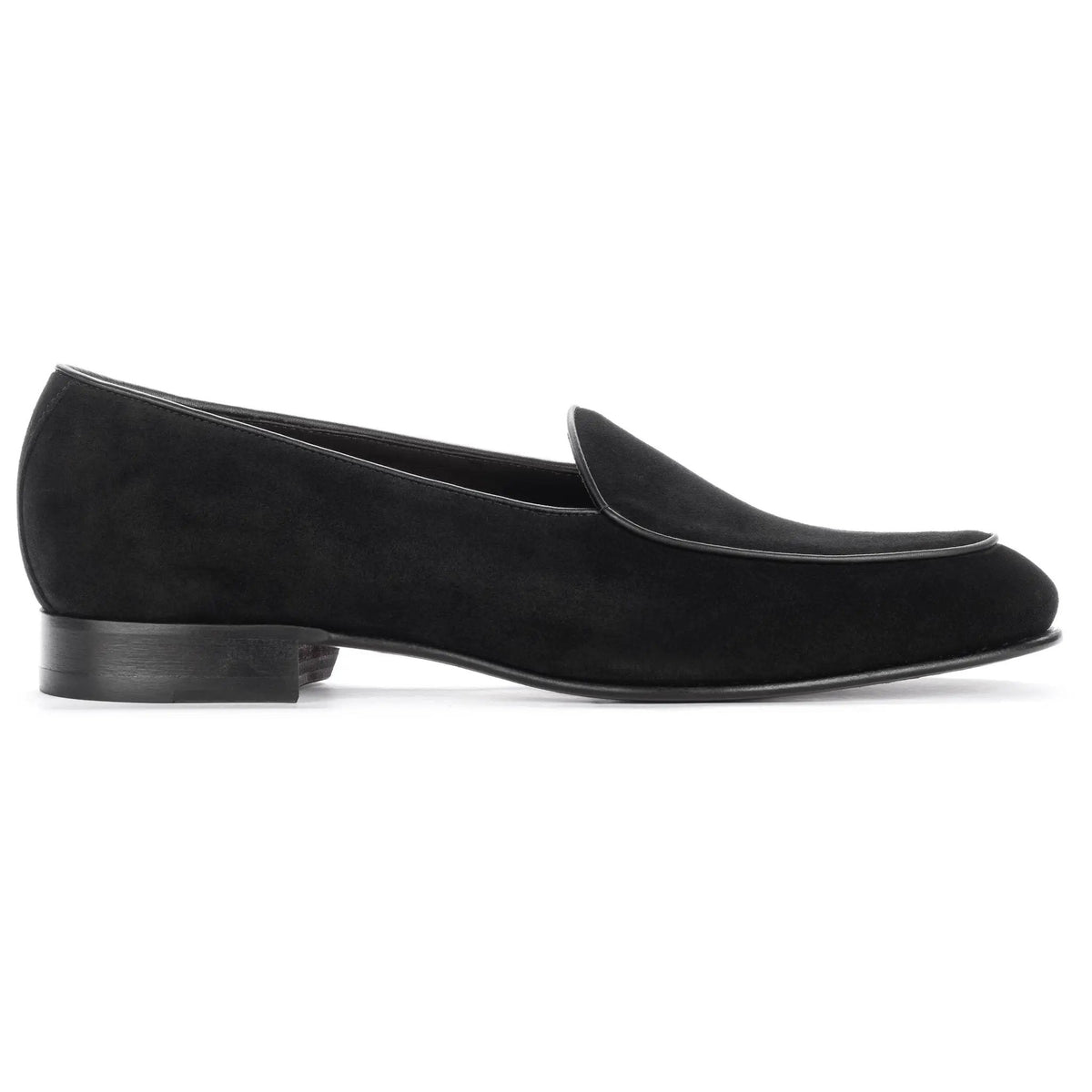 To Boot New York Gallagher Black Suede Belgian Loafer