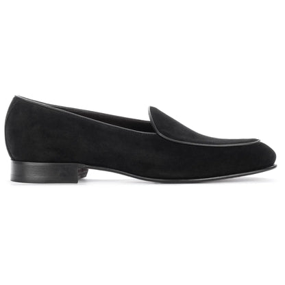 To Boot New York Gallagher Black Suede Belgian Loafer