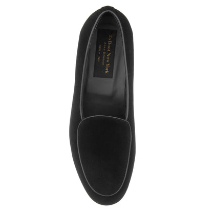 To Boot New York Gallagher Black Suede Belgian Loafer