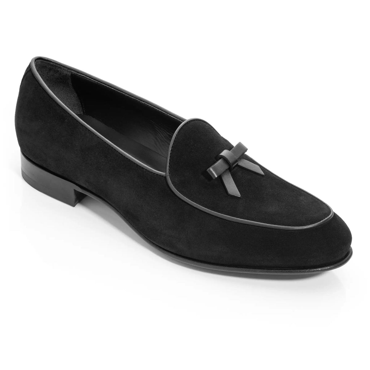 To Boot New York Shayne Black Suede Bow Pump Belgian Loafer