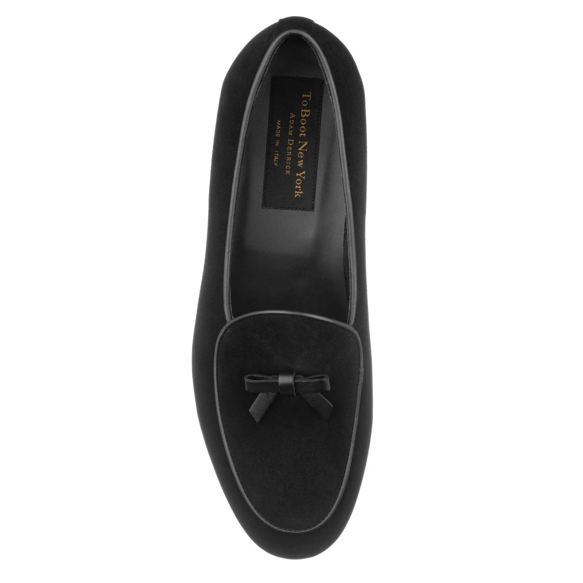 To Boot New York Shayne Black Suede Bow Pump Belgian Loafer