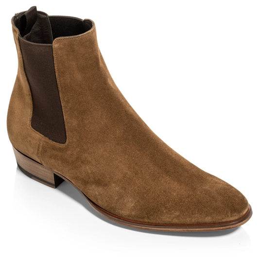 To Boot New York Shawn Mid Brown Suede Chelsea Boot