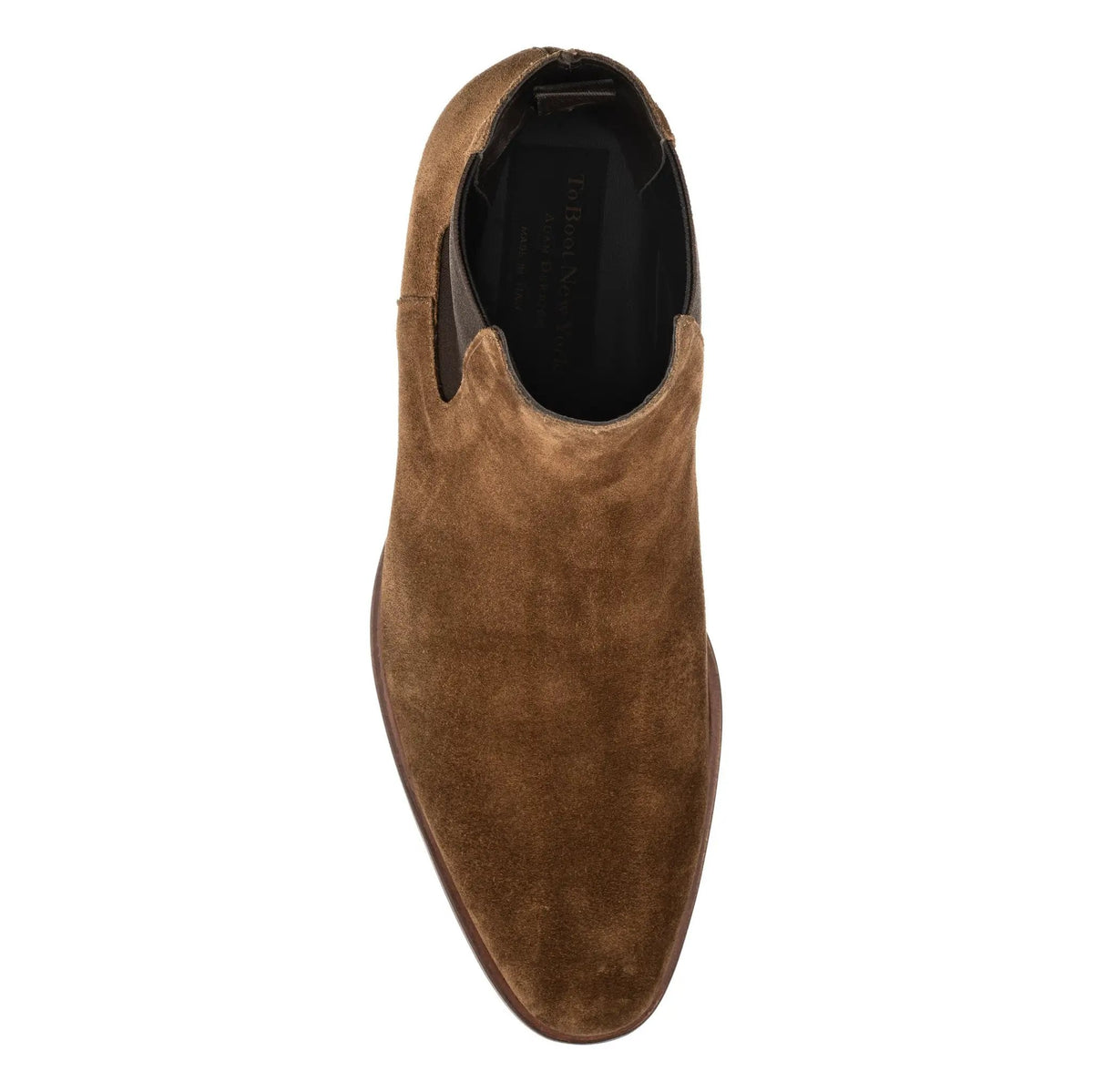 To Boot New York Shawn Mid Brown Suede Chelsea Boot